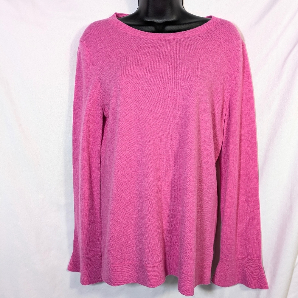 Talbots Barbiecore Pink Women's Sweater Feminine Wool Nylon‎ Blend Soft Sz M